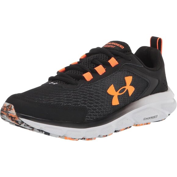👑Men's Sneaker Black Orange Low Top Sport Athletic Running Casual Lace-up Shoes
